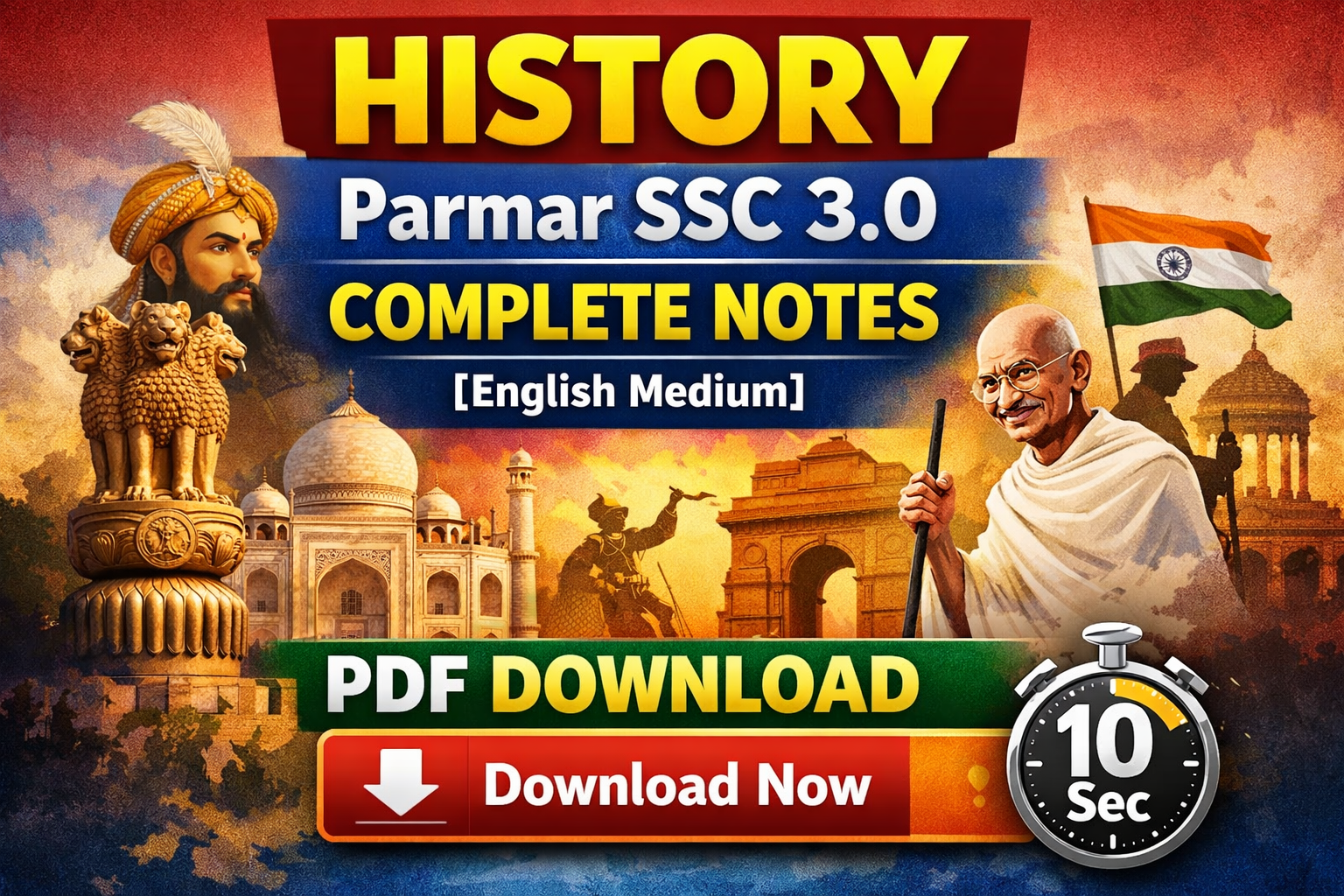 History Parmar SSC 3.0 Complete Notes [English Medium] PDF Download